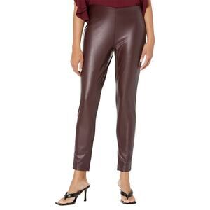 Vince Camuto Women's Stretch Pleather Pull-On Pants Port, US L 29